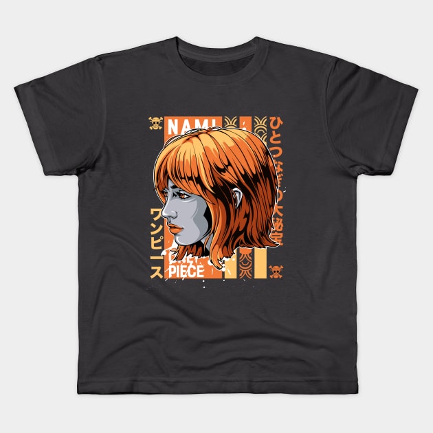 Nami Netflix Version Kids T-Shirt by dlo168